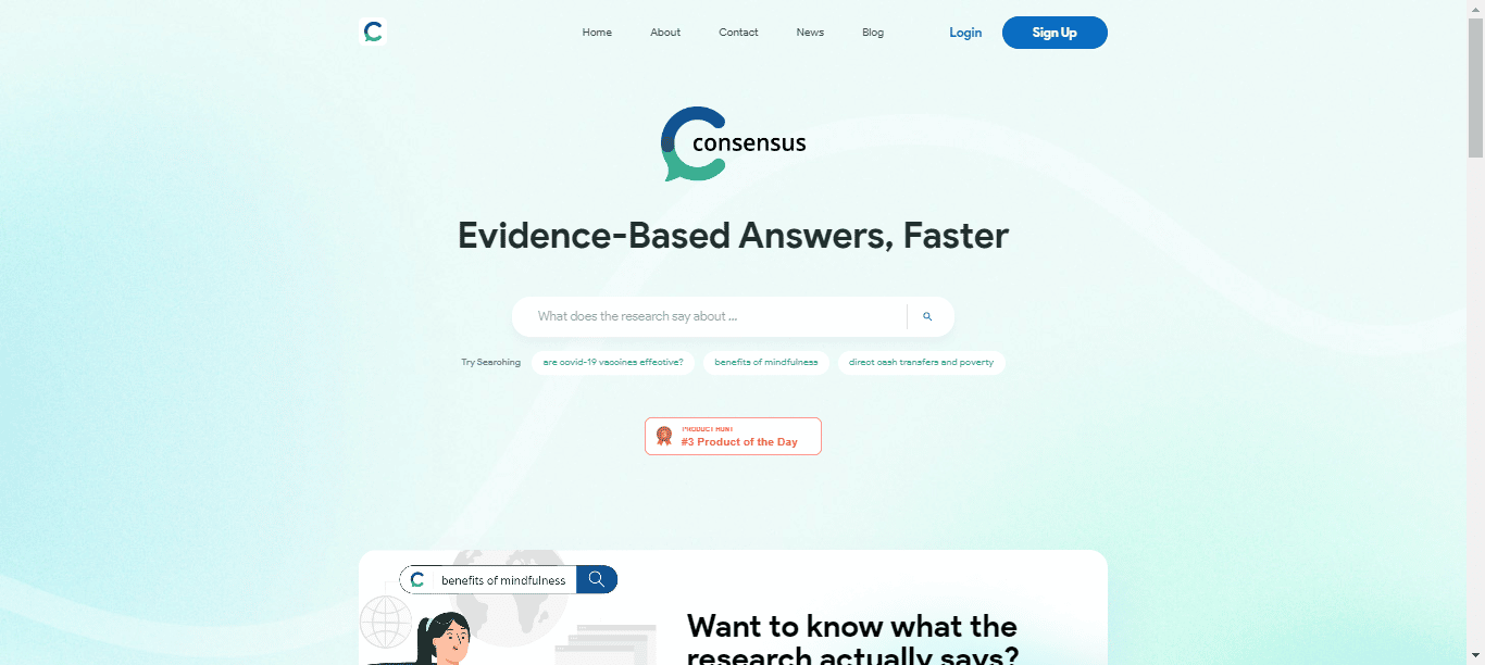 Consensus ai powered search engine for scientific research aifinder