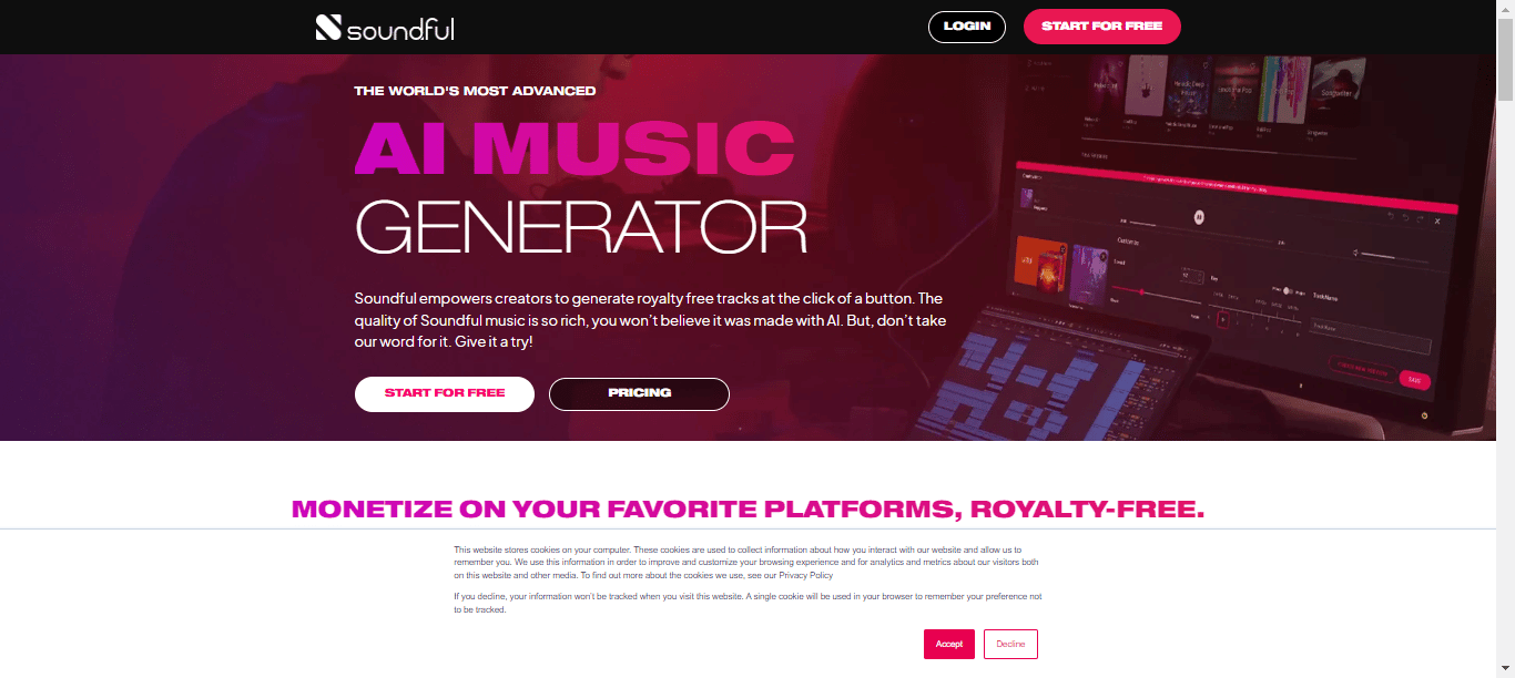 Soundful Create Professional Music Effortlessly with AI aifinder.info